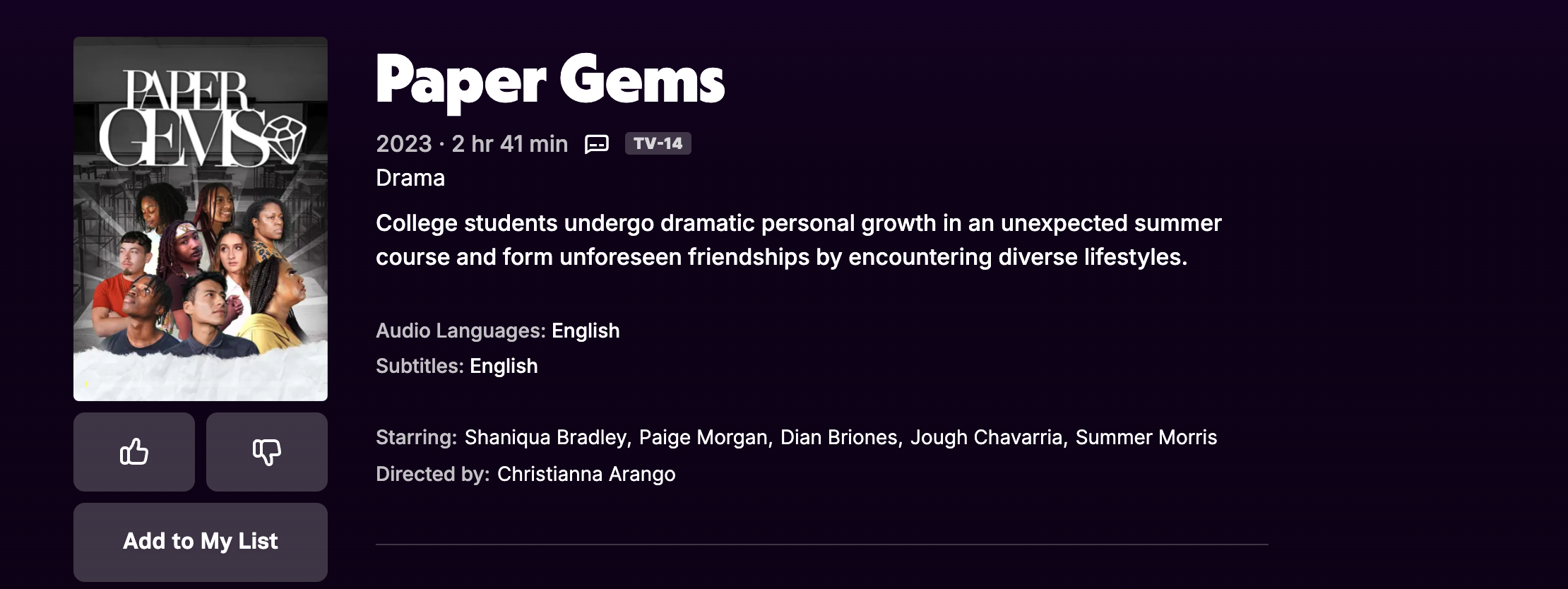 Paper Gems on tubi
